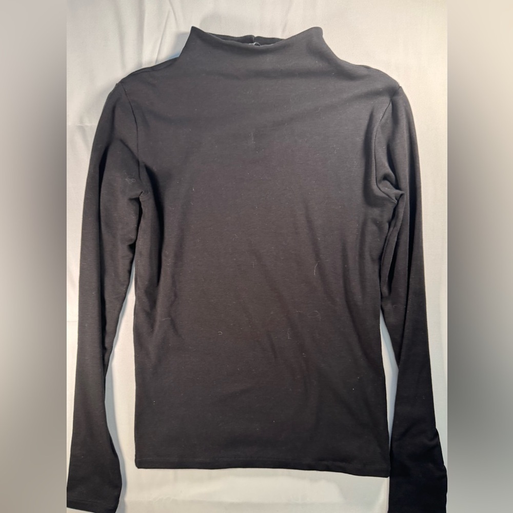 Zara Black Crewneck Long Sleeve Top